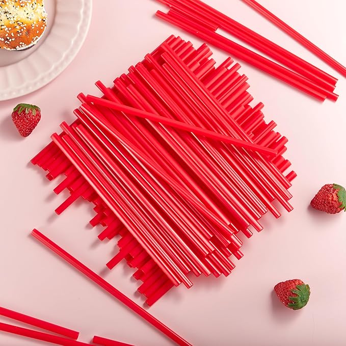 JOYIN 120 PCS Valentine Heart Shaped Red Straws, Reusable Drinking Cute Straw for Valentine Cocktail Party, Birthday Party, Bridal Shower, Wedding Supplies