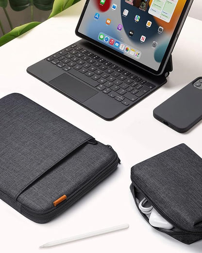 Inateck 360° Protective Laptop Bag with Accessory Bag, Compatible with 16-inch MacBook Pro/Max M4 M3 M2 M1 2019-2024, Black Gray