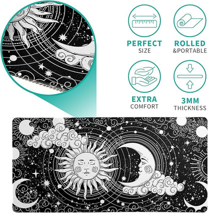 Magic Astrology Extended Big Mouse Pad Large, Gaming Mouse Pad Desk Pad,27.6x11.8 Inch Long Computer Keyboard Mouse Mat Black Mousepad with 3mm Non-Slip Base and Stitched Edge for Gaming and Office