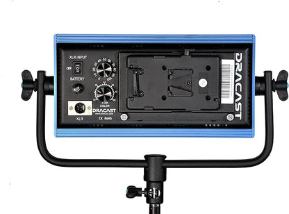 Dracast Pro Series LED1000 Bi-Color LED 2 Light Kit with V-Mount Battery Plates and Light Stands