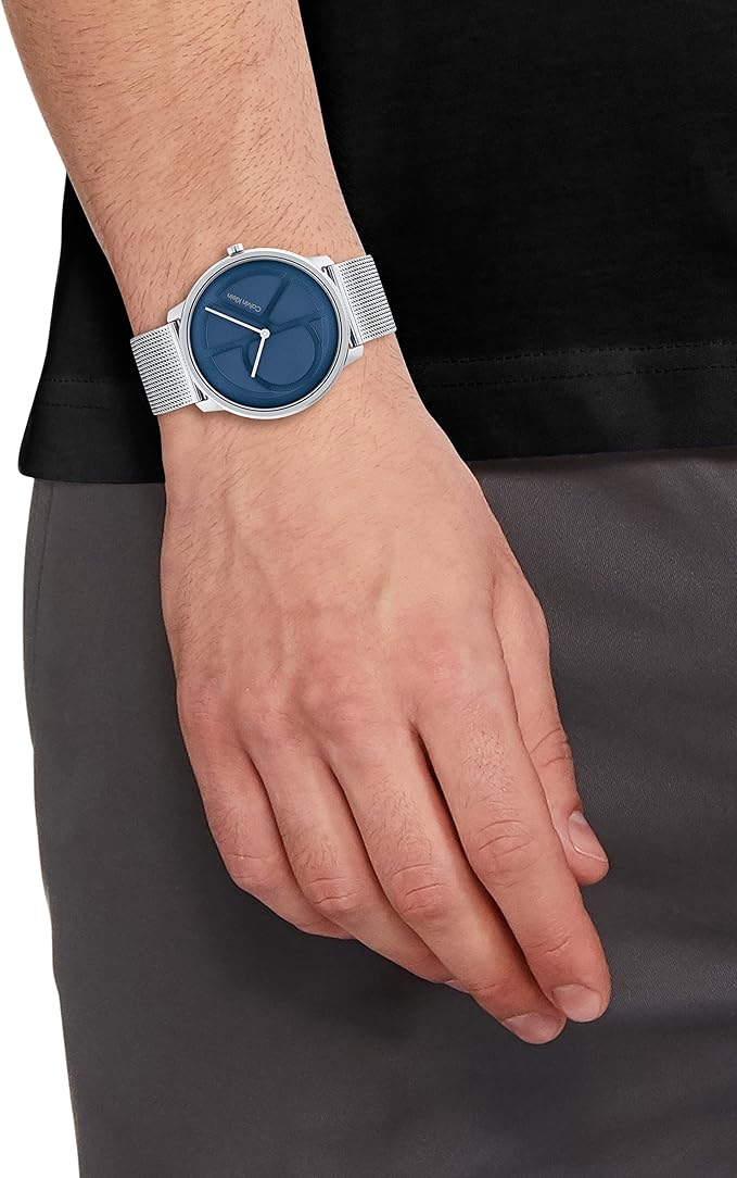 Calvin Klein Women's CK Iconic - 35mm 2H Quartz Watch - Stainless Steel Mesh Bracelet - Water Resistance 30 Meters – Premium Fashion Timepiece for Everyday Style - Gift for Her