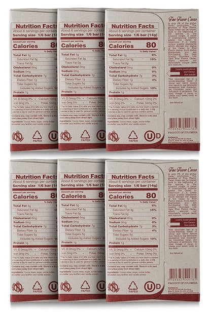 Lok Dark Chocolate Bar 60% Cacao | Fair Trade, Non GMO, Kosher, Gluten Free, Vegan, Bean-to-Bar, Paleo, Ethically Sourced Lök | 3.0 Ounce 6 Pack