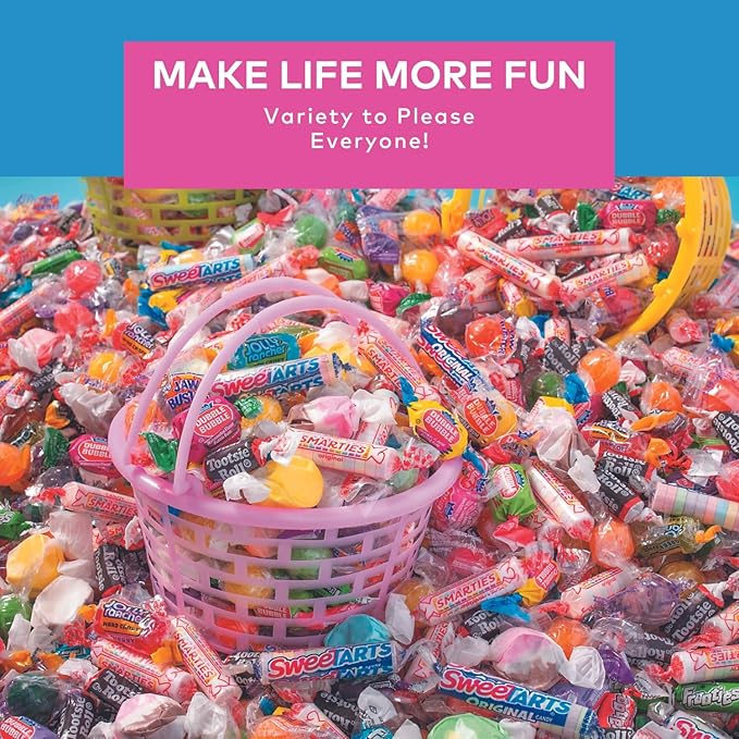 Fun Express Bulk Candy Variety Pack 30 Pounds - Christmas, Easter, Valentines, Halloween Candy Bulk Individually Wrapped for Party Favors | Pinata & Goodie Bag Stuffers | Perfect for Schools, Offices, Birthdays & Holidays
