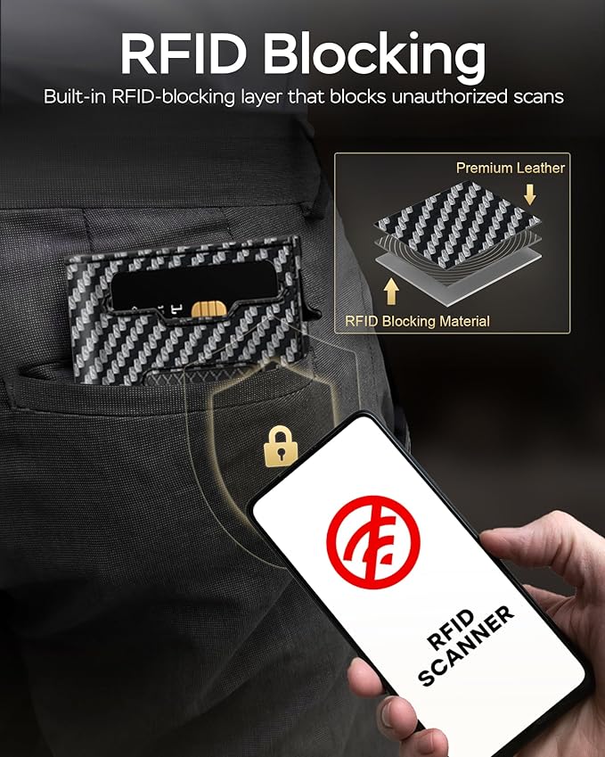 Mens Wallet with Airtag Holder, RFID Wallets for Men Pop up Card Holder, Smart, Slim, Minimalist, Trifold - 10+ Cards Capacity | ID Window | Cash Slot | Magnetic Closure, Gift for Him