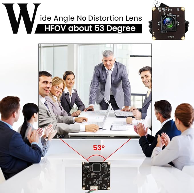 USB 260fps High Speed 110 Wide Angle No Distortion Lens Camera Module 2MP USB UVC Video Lightburn Industrial Camera Plug and Play for Laptop Raspberry Pi Jetson Nano