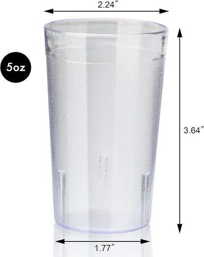 New Star Foodservice | Restaurant-Grade Beverage Tumblers (Clear (Set of 12), 5 oz)