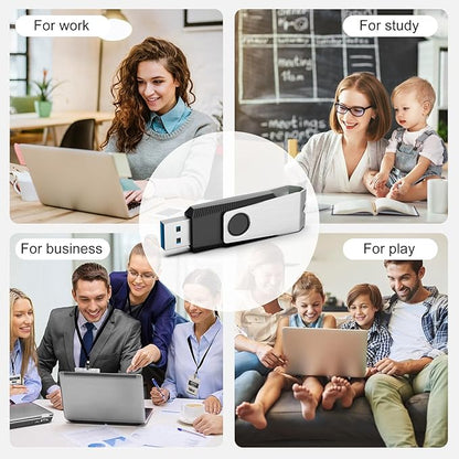 TOPESEL 16GB USB3.0 Flash Drive 5 Pack Bulk, Thumb Drive USB Stick for Data Storage Backup, Jump Drive Pen Drive Zip Drive Memory Stick with Indicator, USB Storage Flash Drive Swivel Design