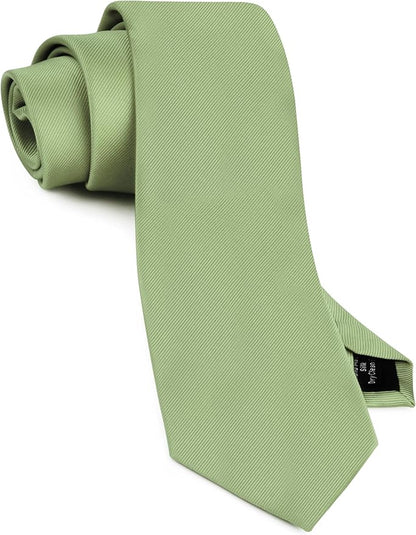 GUSLESON Classic New 3.15"（8cm） Men's Solid Color Necktie Wedding Business Tie + Gift Box