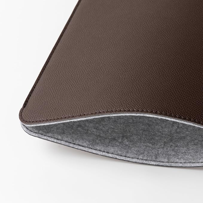 Comfyable Laptop Sleeve 13 Inch Precisely Compatible with MacBook Air M4 2025-2018 & MacBook Pro M2 2022 M1 2020-2016, Faux Leather Cover Case, Coffee