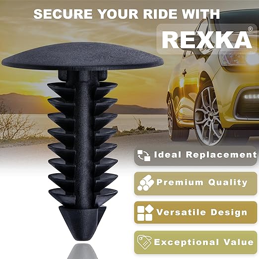 Rexka 101pcs Fender Bumper Shield Fender Liner Push Pin Retainer Clips 6030441 for Jeep Dodge Ram Chrysler + Multipurpose Auto Trim Body Remover