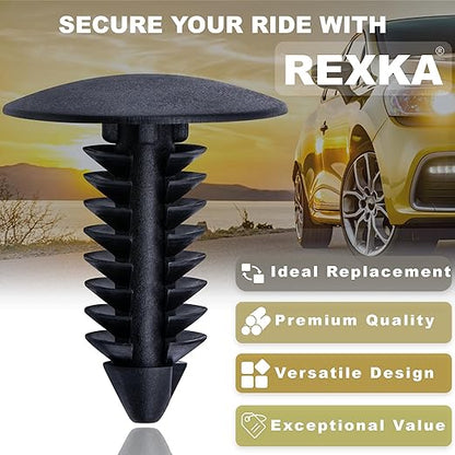 Rexka 101pcs Fender Bumper Shield Fender Liner Push Pin Retainer Clips 6030441 for Jeep Dodge Ram Chrysler + Multipurpose Auto Trim Body Remover