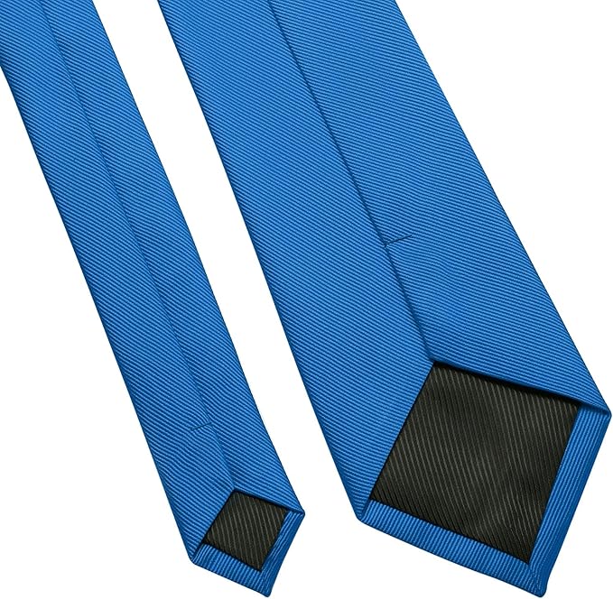 DecTwig Men's Ties Solid Color Formal Neckties 3.15" (8CM) Black Ties For Men