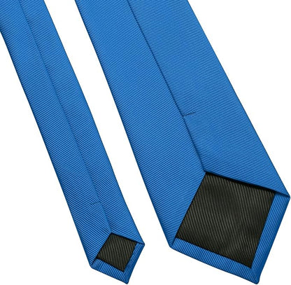 DecTwig Men's Ties Solid Color Formal Neckties 3.15" (8CM) Black Ties For Men