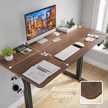 STARY Electric Standing Desk Adjustable Height Sit Stand Home Office Desk with Splice Board