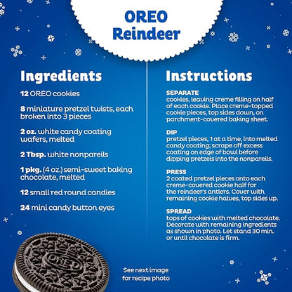 OREO Chocolate Sandwich Cookies, Holiday Cookies, 12 - 4 oz Stocking Stuffer Packs
