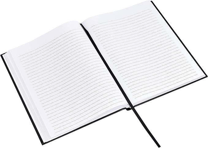 Amazon Basics Professional Journal, 10.5X7.5 inches, Black, 2-Pack