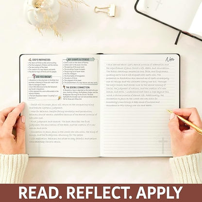 Bible Study Guide for Women & Men – Beginner-Friendly Study of All 66 Books with Life Application & Reflection Notes | Premium Lay-Flat Hardcover Devotional Journal