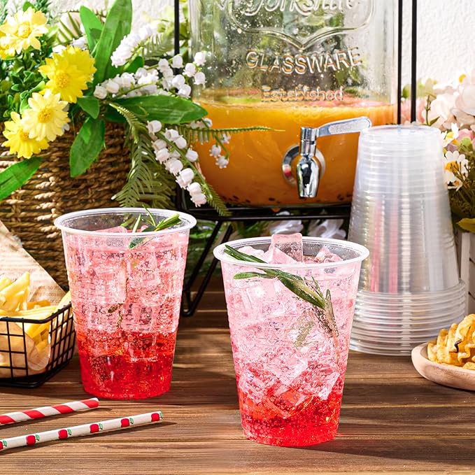 Lilymicky 1000 PACK 16 oz Clear Plastic Cups, Cold Disposable Party Drinking Cups for Parties, Picnic, BBQ & Events