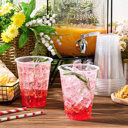 Lilymicky 1000 PACK 16 oz Clear Plastic Cups, Cold Disposable Party Drinking Cups for Parties, Picnic, BBQ & Events