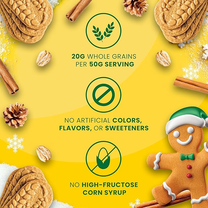 belVita Breakfast Bars Biscuits, Gingerbread, Limited Edition, 30 Total Packs, 6 Boxes (4 Biscuits Per Pack)