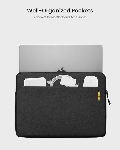 tomtoc Slim Laptop Sleeve for 15-inch 2025 New MacBook Air M4/A3241, M3/A3114, M2/A2941, 15 Inch Microsoft Surface Laptop AI PC/6/5, Dell XPS 15 Plus, Recycled Water-Resistant Protective Case Bag