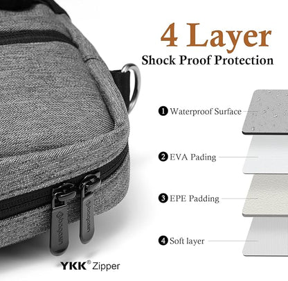 15 15.6 16 17 17.3 inch Laptop Computer PC Shoulder Bag Carrying Case, Water-Repellent Briefcase