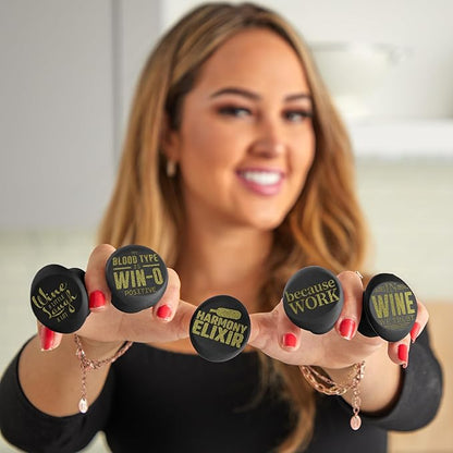Silicone Wine Bottle Stopper Set – Funny Wine Caps, Spill-Proof & Airtight – Wine Unique Gifts for Women, Perfect Gifts for Mom & Wine Lovers