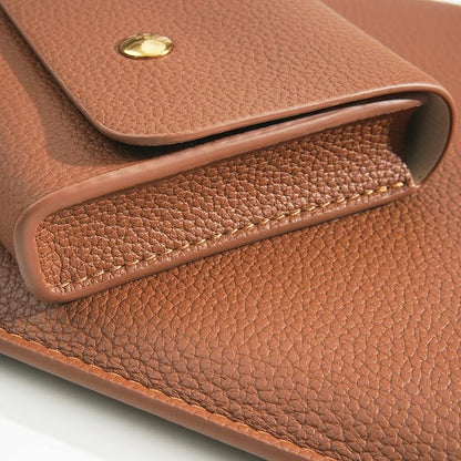 PU Leather Padded Laptop Sleeve Bag 14Inch Compatible with New MacBook Pro 14, Surface Laptop 13.5, Old MacBook Pro 13 with Charger Pouch Color Brown