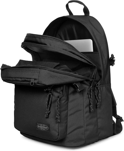 EASTPAK Double Pro – 32L Performance Backpack with 16" Laptop Sleeve, Dual Compartments, Security Pocket, Bottle Holder & Organizer, Black