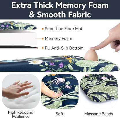 Ospelelf Mouse Pad with Wrist Rest Floral Ergonomic Comfortable Pain Relief Mousepad Wrist Support for Computer Office