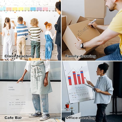 Comix Dry Erase Markers, Chisel Tip Whiteboard Markers, 36 Count 4 Assorted Colors Low Odor Markers for Kids Teachers Office & School Supplies