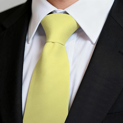 Fineknot Black Ties for Men, Formal Neckties for Men, Solid Color Mens Ties for Business, Wedding, Party, Mens Neck Tie