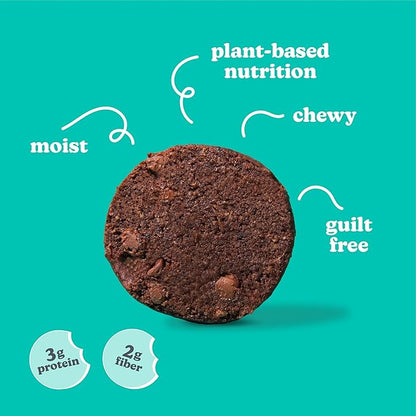 Love + Chew Superfood Soft Baked MINI Cookies, Mint Cacao Brownie Flavor, Plant Based Cookie Made With Almonds & Dark Chocolate for Kids and Adults, Vegan Snacks, Gluten Free, Paleo, Non GMO, 18 Pack