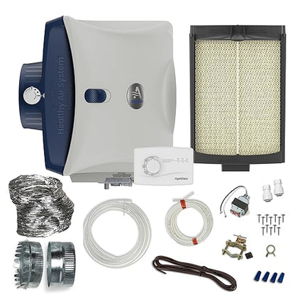 AprilAire 620MKZ Whole-House, Large Bypass Evaporative Humidifier – 18 Gallons Per Day, Water Saving with Manual Control and Installation Kit for up to 5,300 Sq. Ft.