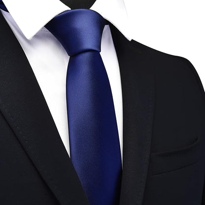 Branduce 3.15"（8cm） Mens Solid Satin Tie Pure Color Necktie for Business and Wedding + Gift Box