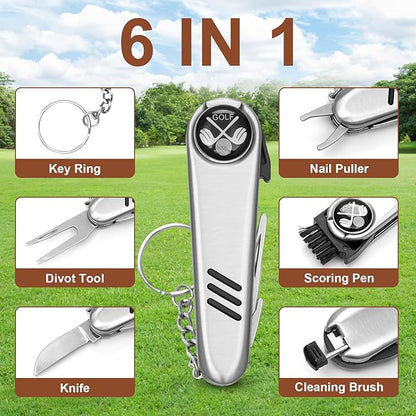 Golf Gifts for Men and Women - Golf Accessory Set (Including rangefinder, Golf Multi-Function Clubs, Golf Balls, Golf Brushes, scorekeeper, Golf shafts, Golf Clips and Gift Boxes)