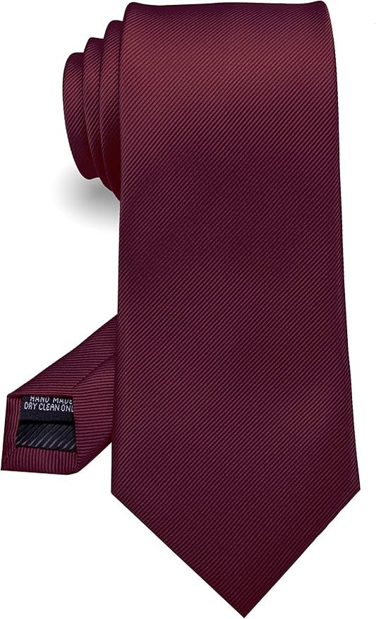 RBOCOTT Solid Color Tie Formal Necktie for Men