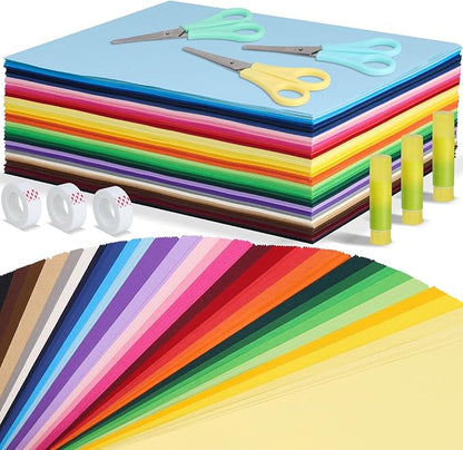 8.5” x 11” Colored Cardstock Bulk, 300 sheets Cardstock Paper Set, 30 Assorted Colors Construction Paper,180 GSM Card Stock Scrapbooking Supplies for Diy Crafts Cricut Card Making