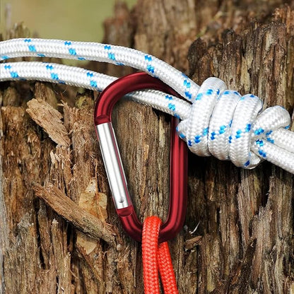 Carabiner Keychain Clip -3" Aluminum Carabiner D Ring, Caribeener Clips, Spring Snap Hook for Keychain Clip