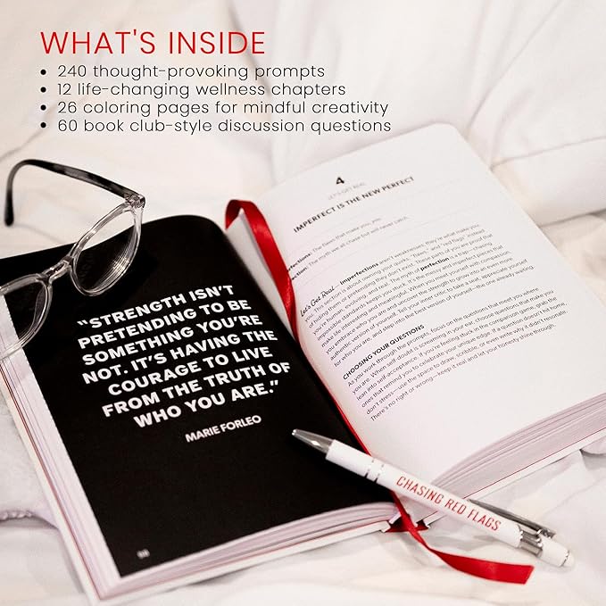 Let’s Get Real Guided Journal – Therapist-Approved Self-Care & Mental Health Journal with 240 Prompts, Coloring Pages & Book Club-Style Discussion Guide, Hardcover, A5