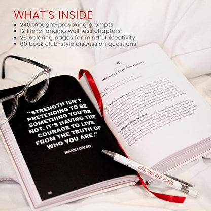 Let’s Get Real Guided Journal – Therapist-Approved Self-Care & Mental Health Journal with 240 Prompts, Coloring Pages & Book Club-Style Discussion Guide, Hardcover, A5