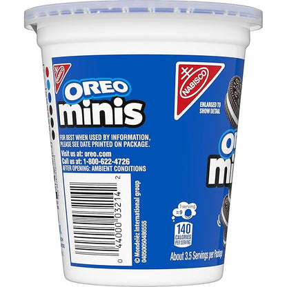 OREO Minis Chocolate Sandwich Cookies, 12 - 3.5 oz Snack Cups