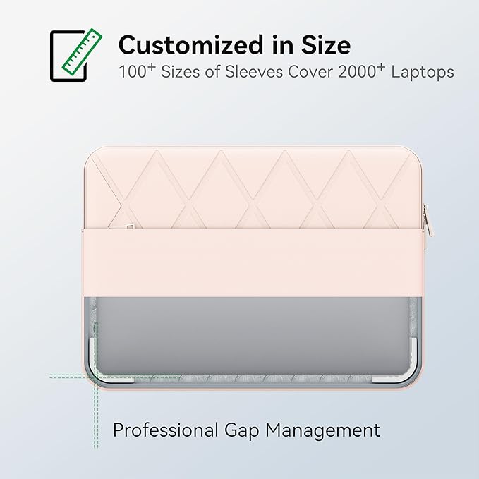 Smatree Laptop Sleeve for 15.6 inch Acer Nitro V 15 Gaming Laptop, for 15.6 inch Acer TravelMate P2 TMP215-54-76JG, for 15.6inch Predator Triton 300, Case with Pocket, Pink (E619P)