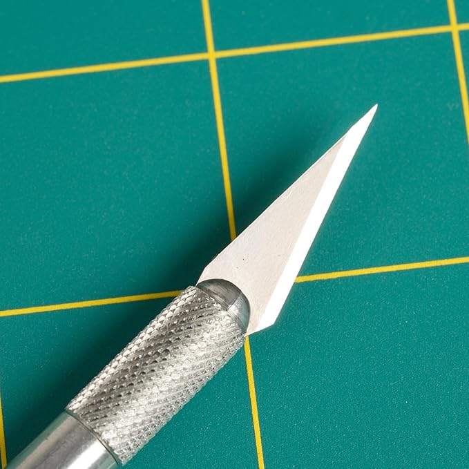 Precision Knife with 5 Replaceable Blades and Ergonomic Handles - Ideal for Cutting, Carving, Scoring, Scrapbooking and Crafting