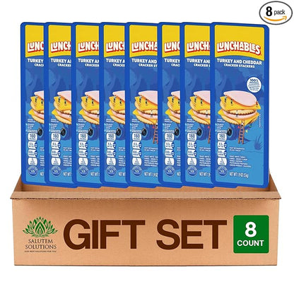 Salutem Vita – Turkey & Cheddar Cheese with Crackers Snack Pack, 1.9 oz, Gift Set – Pack of 8
