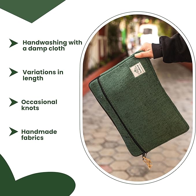 Green Laptop Sleeve – Durable 14-Inch Laptop Cover with Zipper, Lightweight Water-Resistant Case for Travel & Work