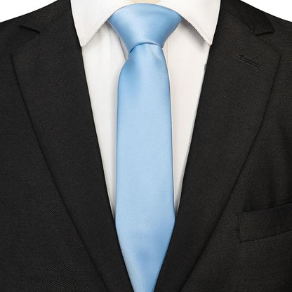 RBOCOTT 2.4“ Solid Color Skinny Tie Business Wedding Necktie for Men(6cm)