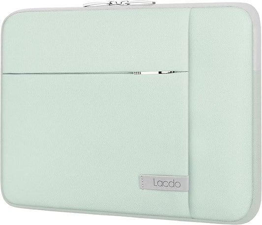 Lacdo 14 Inch Laptop Sleeve Case Computer Bag for HP Lenovo Dell ASUS Acer Chromebook 14 / HP Stream 14 / Dell Inspiron 14 / Lenovo IdeaPad 14 / Acer Spin 3 / ASUS ZenBook 14, Water-Resistant, Green
