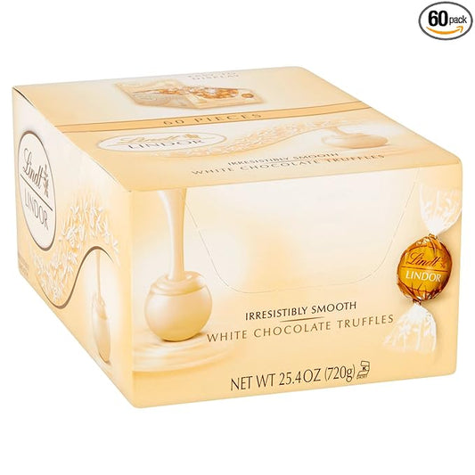 Lindt Lindor Truffles - White Chocolate - 60 ct,1 ounces