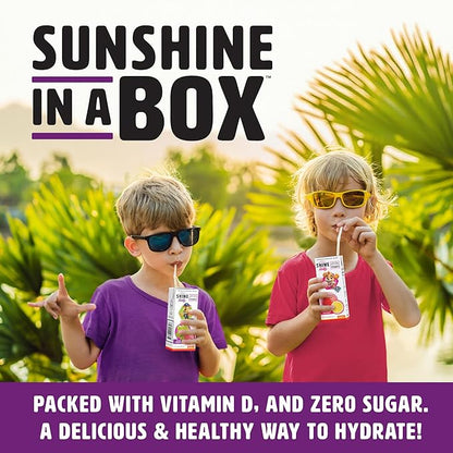 ShineWater Kids x Paw Patrol Vitamin D Grape Raspberry Juice Boxes | No Added Sugar | Naturally Flavored Drink for Kids | Vegan Gluten Free Hydration | 32 Pack
